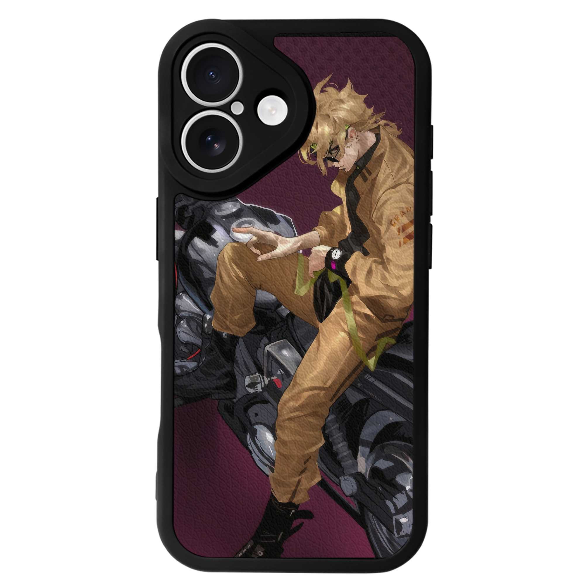 （画像用） ジョジョの奇妙な冒険 JoJo's Bizarre Adventure 【iPhone 16シリーズ対応】シリコンスマホケース（レザー調） 材質：シリコン